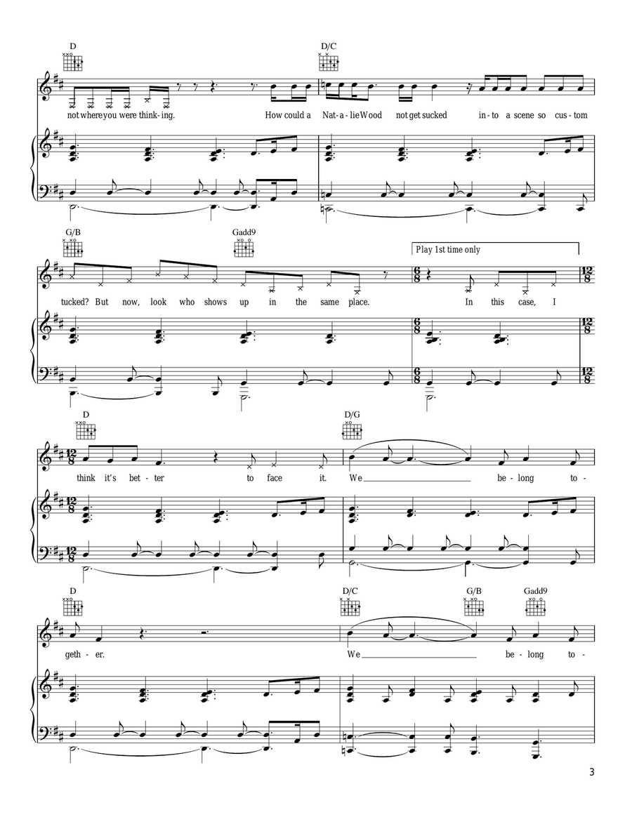We Belong Together Piano, Vocal, Guitar scores gallery preview page 3