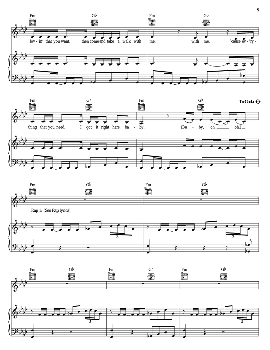 If It's Lovin' That You Want Piano, Vocal, Guitar scores gallery preview page 5