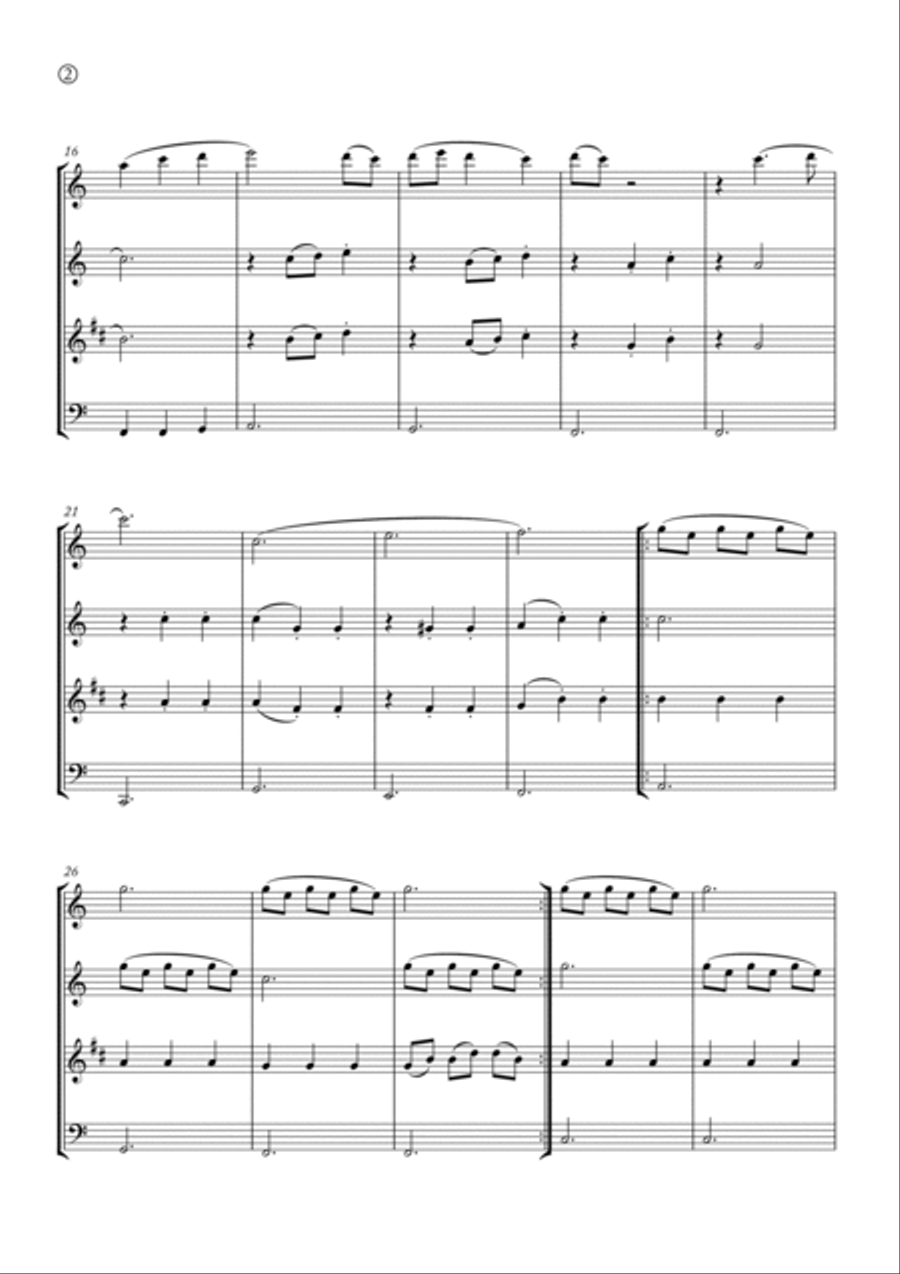 Je Te Laisserai Des Mots Woodwind Quartet scores gallery preview page 2