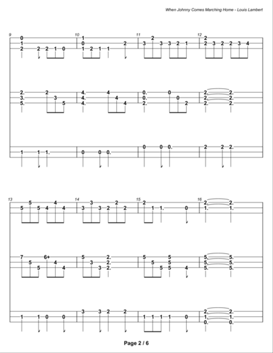 When Johnny Comes Marching Home (ensemble) Small Ensemble scores gallery preview page 4