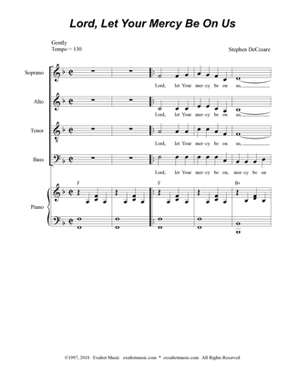 Lord, Let Your Mercy Be On Us (SATB Alternate Version)