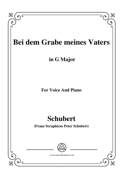 Schubert-Bei dem Grabe meines Vaters,D.469,in G Major,for Voice&Piano image number null