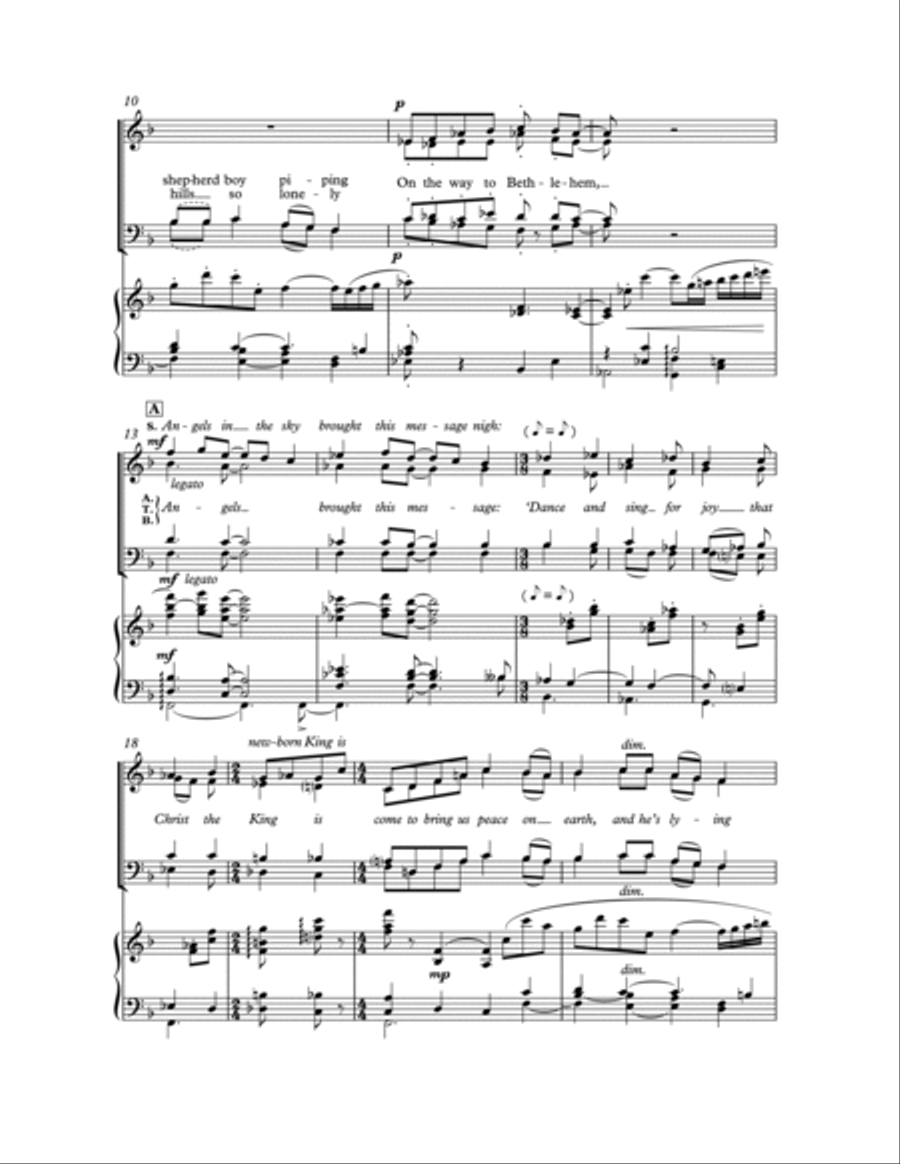 Shepherd's Pipe Carol 4-Part scores gallery preview page 2