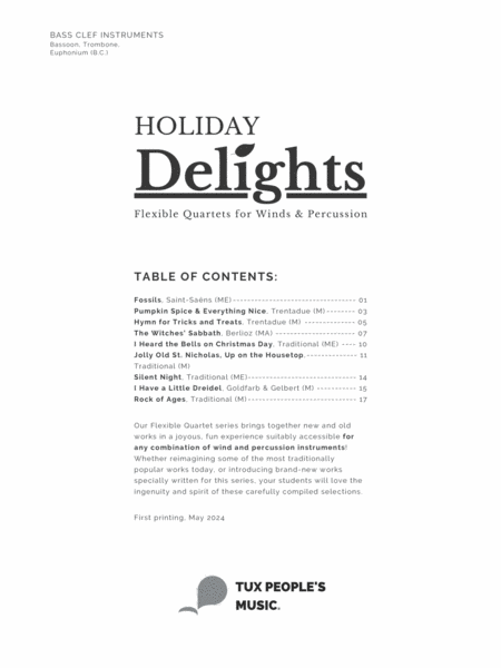 Holiday Delights (Bass Clef Instruments)
