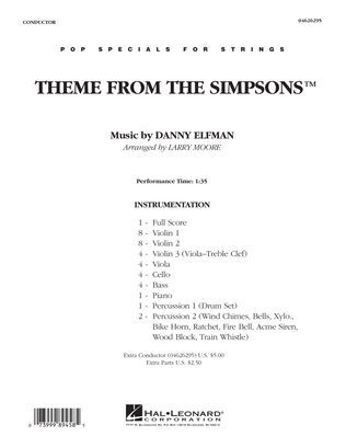 Book cover for The Simpsons - Full Score