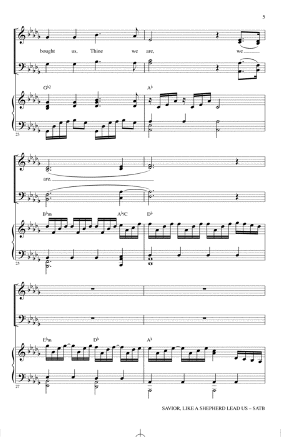 Savior, Like A Shepherd Lead Us Blessed Jesus 4-Part scores gallery preview page 4