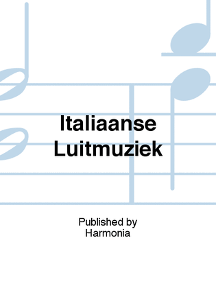 Book cover for Italiaanse Luitmuziek