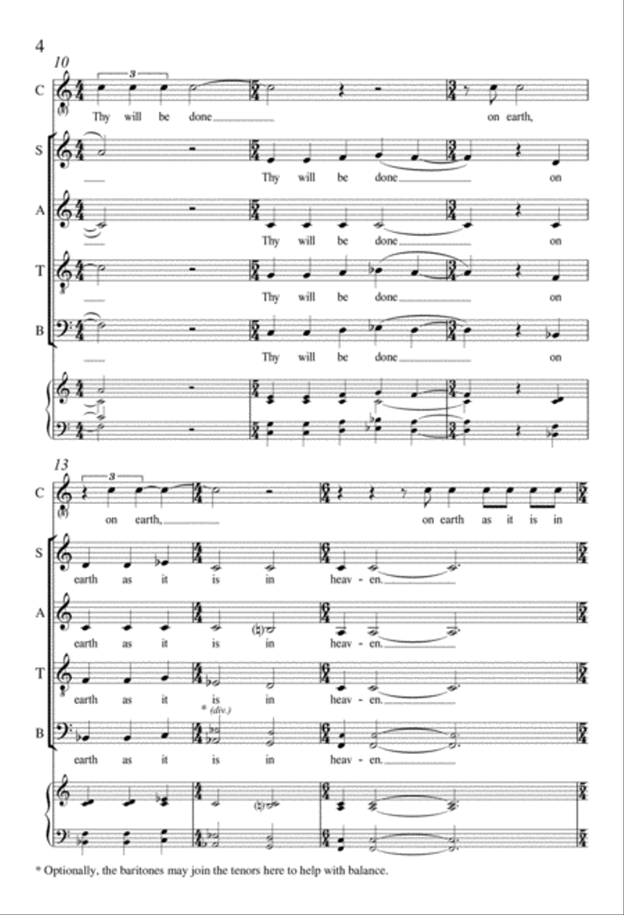 The Lord's Prayer Choir scores gallery preview page 4