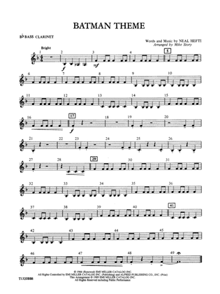 Batman Theme (from the Original TV Series): B-flat Bass Clarinet