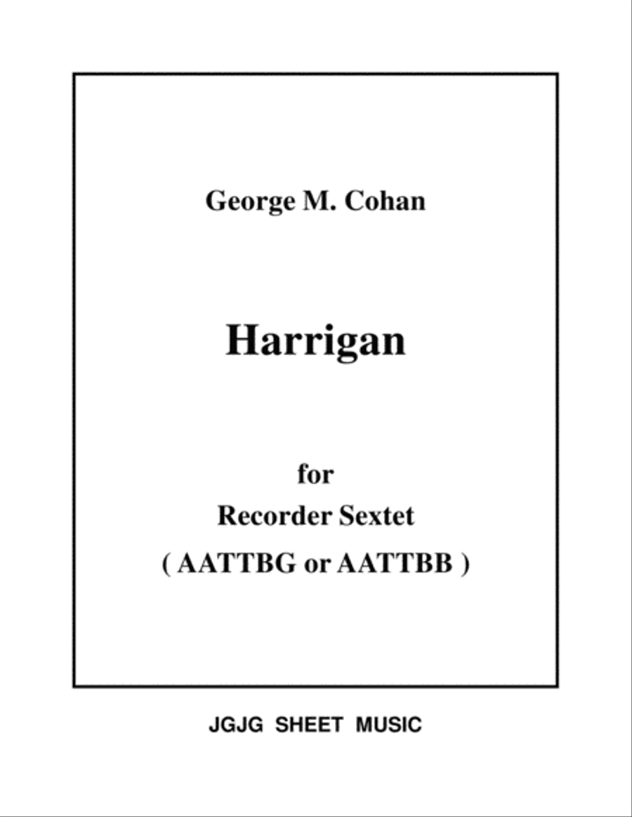 Harrigan for Recorder Sextet Recorder scores gallery preview page 1