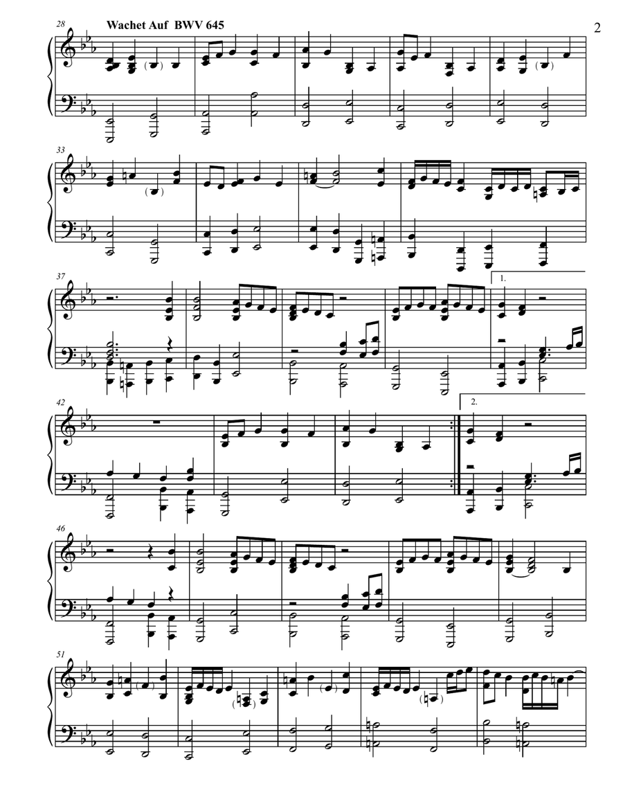Wachet Auf BWV 645 