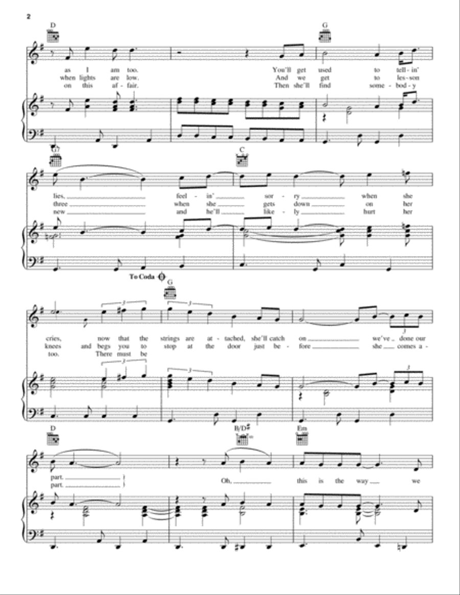 The Way We Make A Broken Heart Piano, Vocal, Guitar scores gallery preview page 2