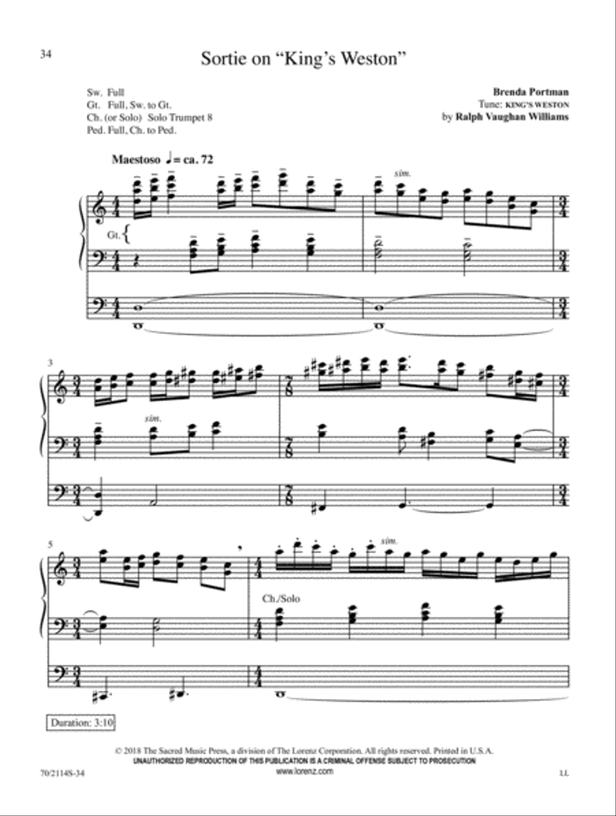 Again, I Say, Rejoice! Organ Solo scores gallery preview page 13