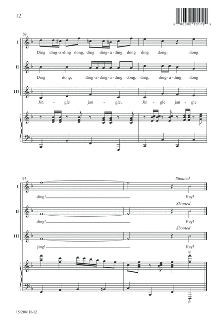 Jinglin' Bells 3-Part scores gallery preview page 12