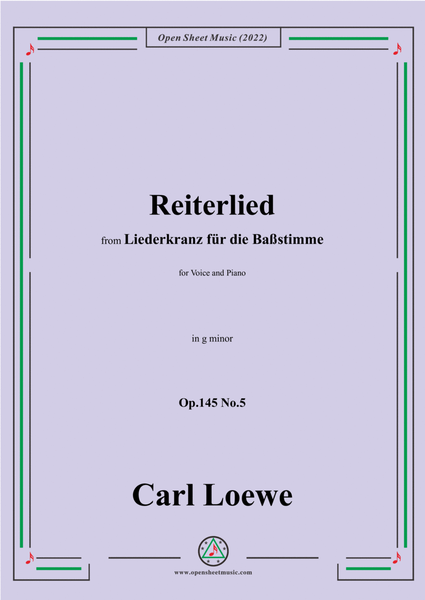Loewe-Reiterlied,Op.145 No.5,in g minor image number null