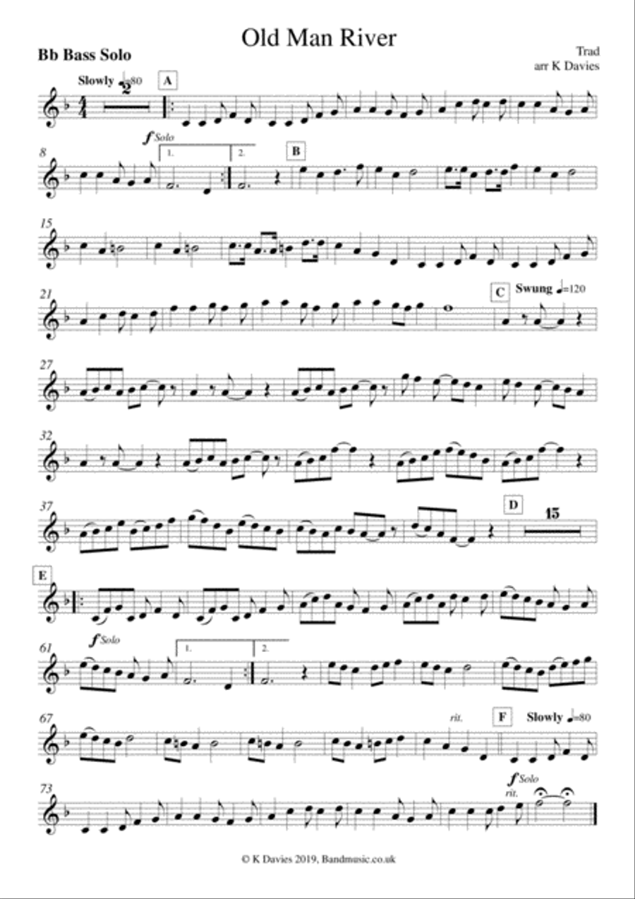 Old Man River Old Man River Tuba scores gallery preview page 2