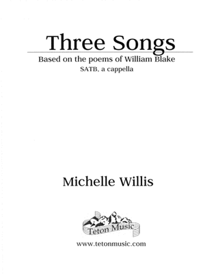 Book cover for Three Songs-Poems of William Blake