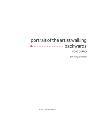 portrait of the artist walking backward