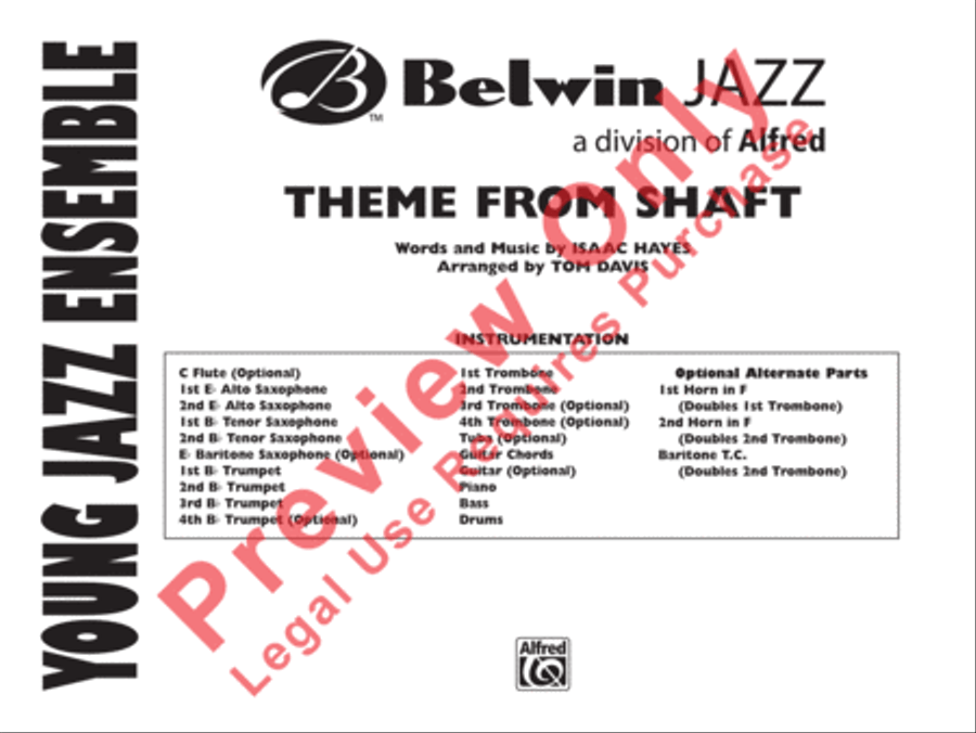 Shaft, Theme from Shaft, Theme from Jazz Ensemble scores gallery preview page 2