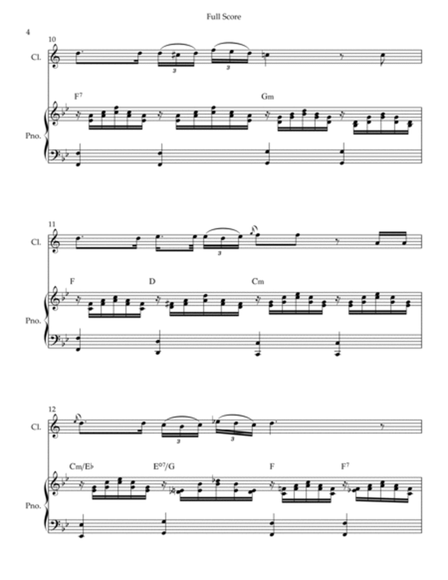 Ave Maria (Franz Schubert) for Clarinet Solo and Piano with Chords