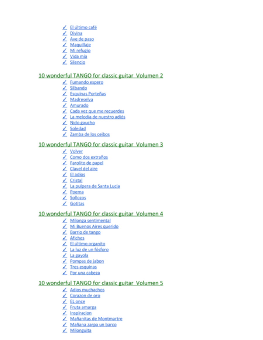 Silencio - Tango guitar Classical Guitar scores gallery preview page 6