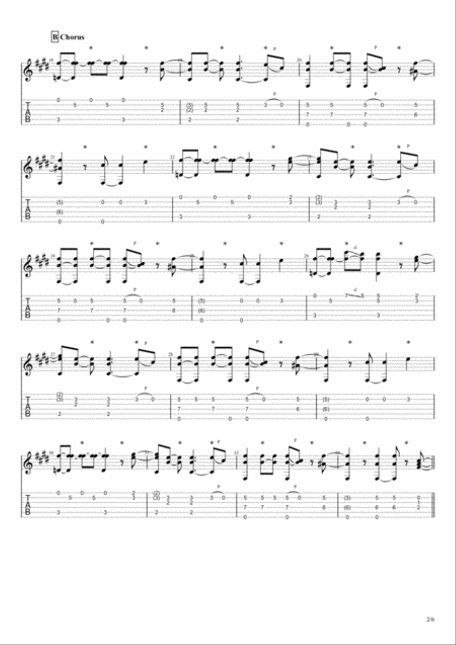 Happy Guitar Tablature scores gallery preview page 2