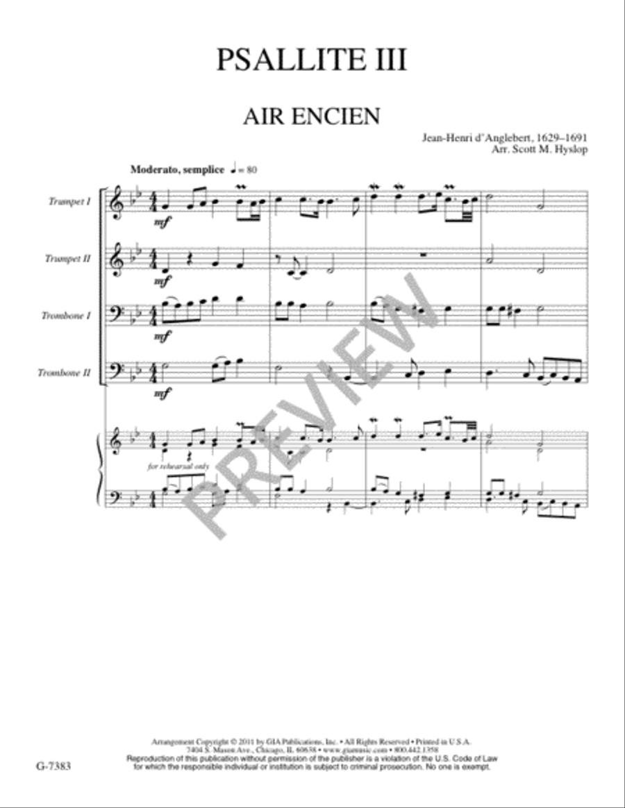 Psallite III Trombone scores gallery preview page 2