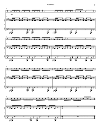 Warpbone (for trombone and piano) Piano - Digital Sheet Music