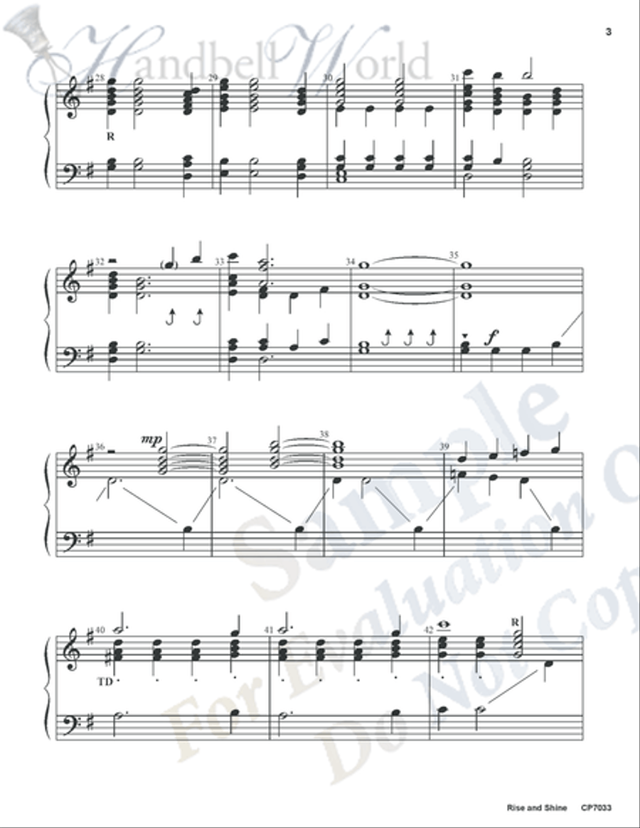 Rise and Shine Rise and Shine 3-Octaves scores gallery preview page 4