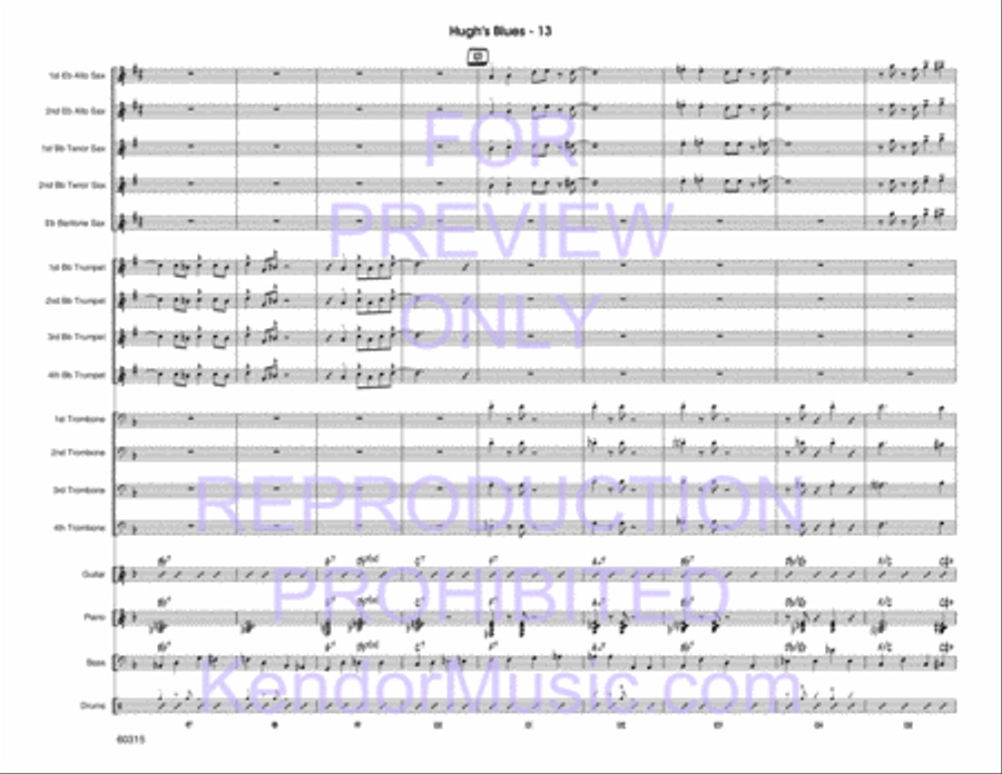 Hugh's Blues Jazz Ensemble scores gallery preview page 14