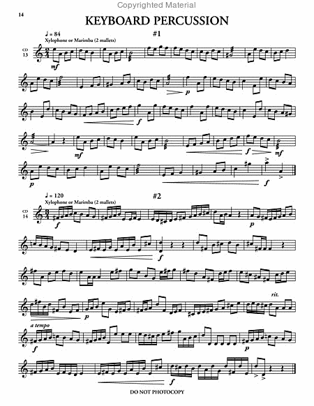 The Book of Percussion Audition Music