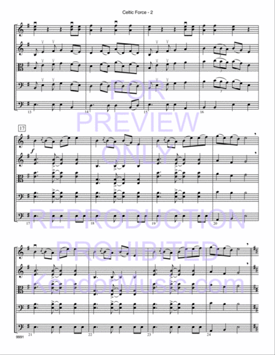 Celtic Force String Orchestra scores gallery preview page 3