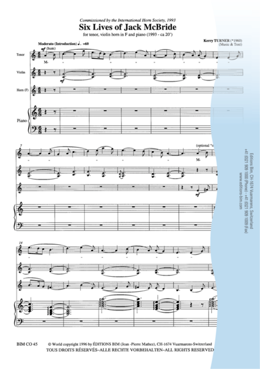 6 Lives of Jack McBride Horn scores gallery preview page 2