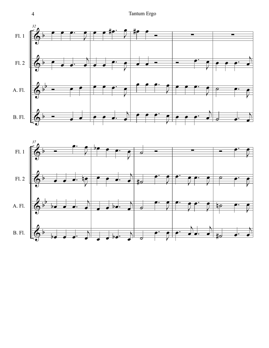 Tantum Ergo Sacramentum Tantum Ergo Sacramentum Woodwind Ensemble scores gallery preview page 4