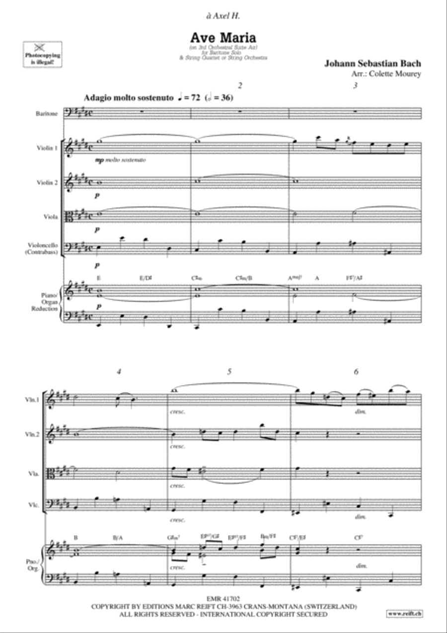 Ave Maria Ave Maria String Quartet scores gallery preview page 4
