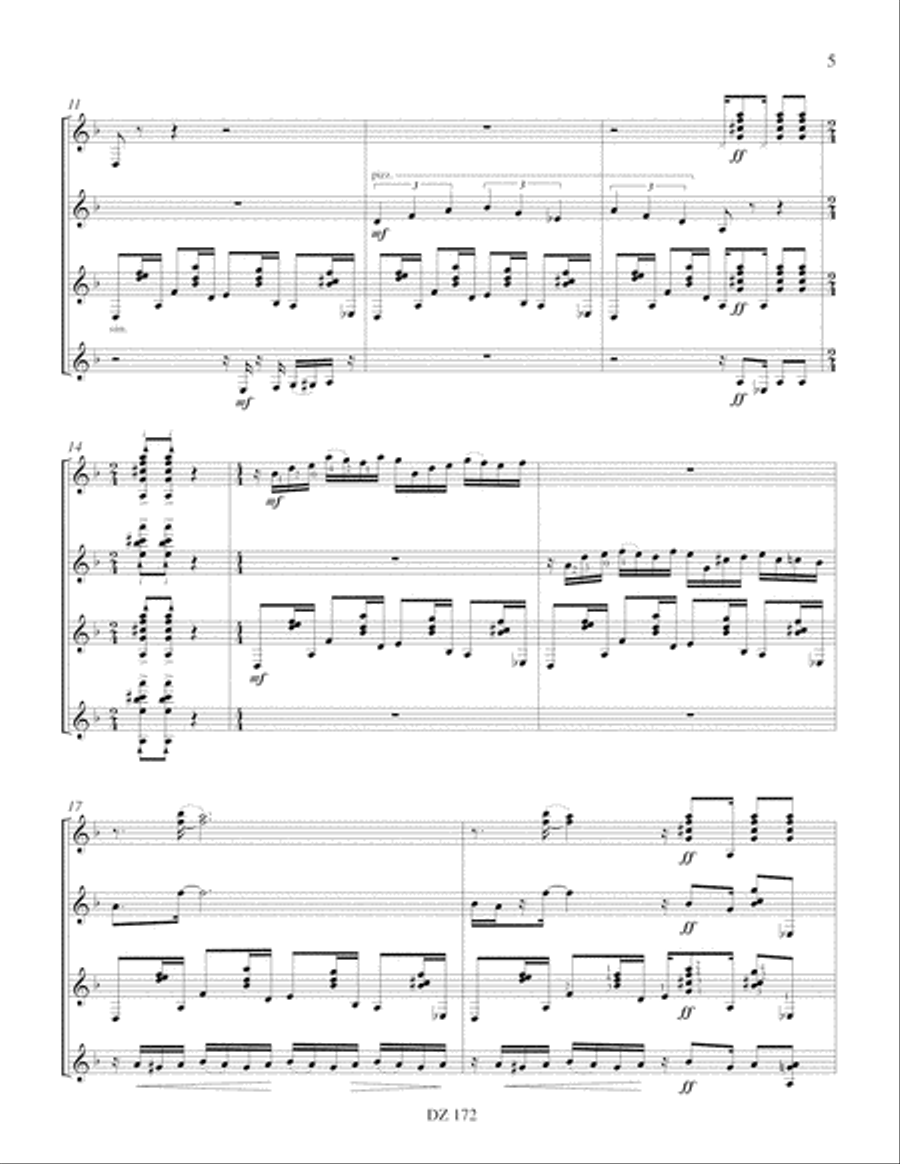 Carnaval Guitar Ensemble scores gallery preview page 5
