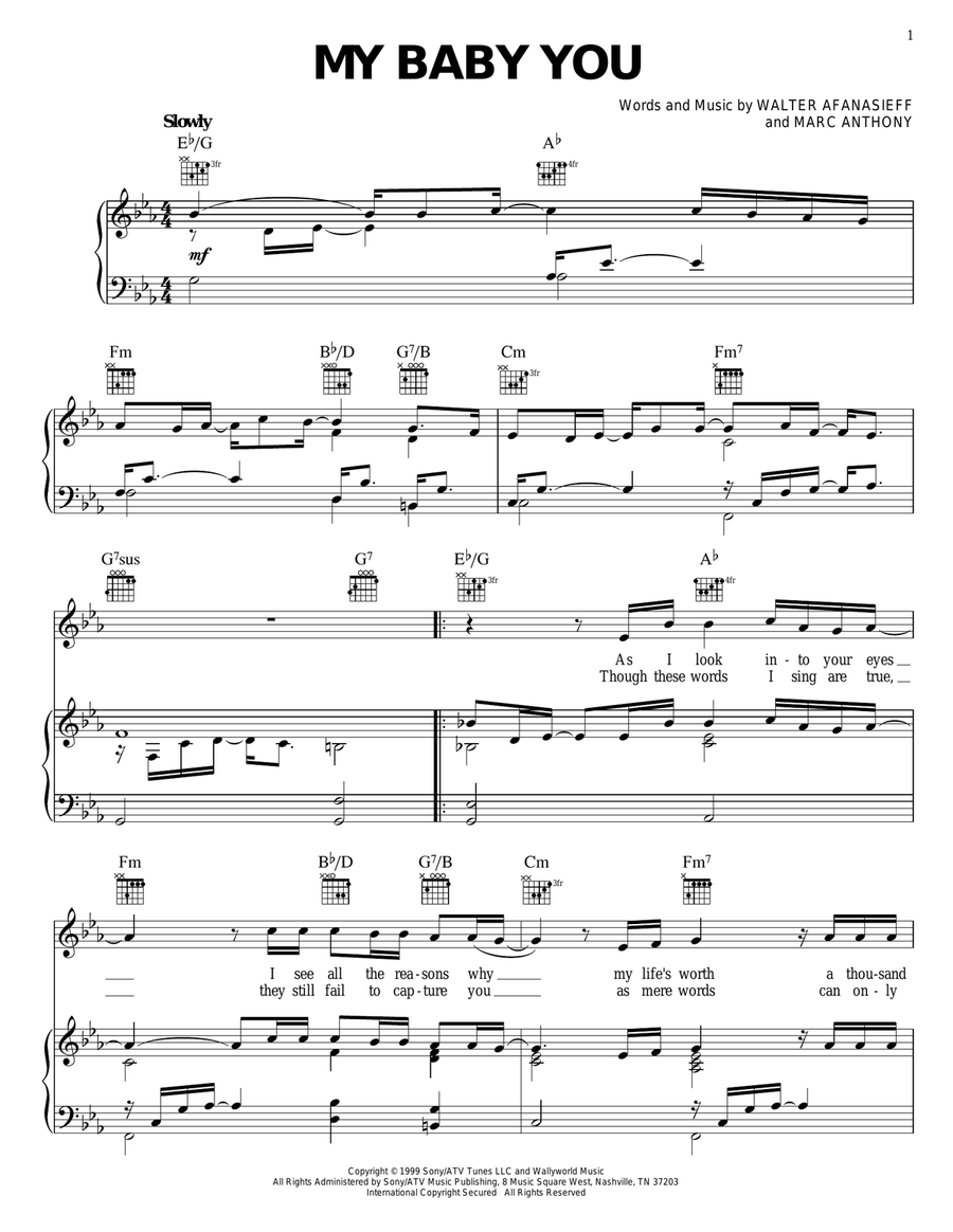 My Baby You My Baby You Acoustic Guitar scores gallery preview page 1