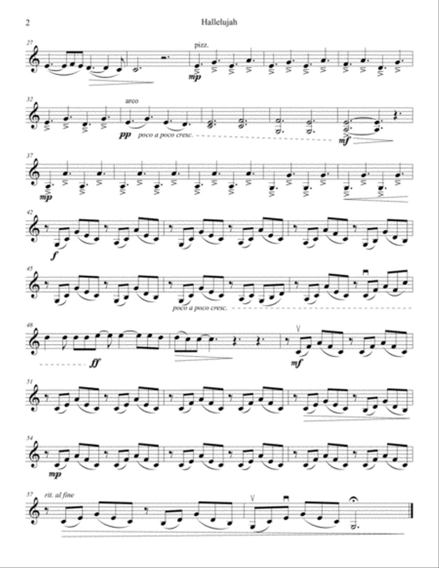 Hallelujah Hallelujah String Quartet scores gallery preview page 4