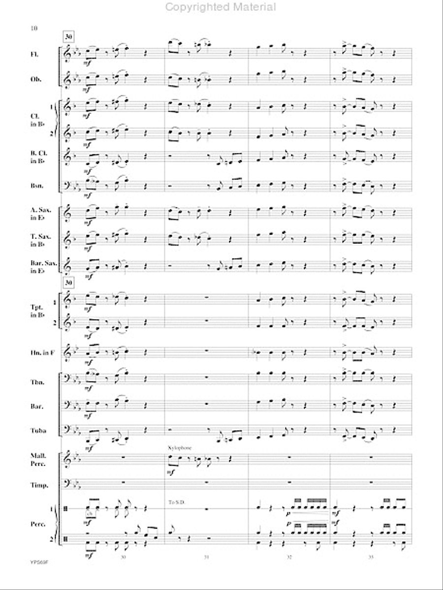 Will Drum for Food Will Drum for Food Concert Band scores gallery preview page 11