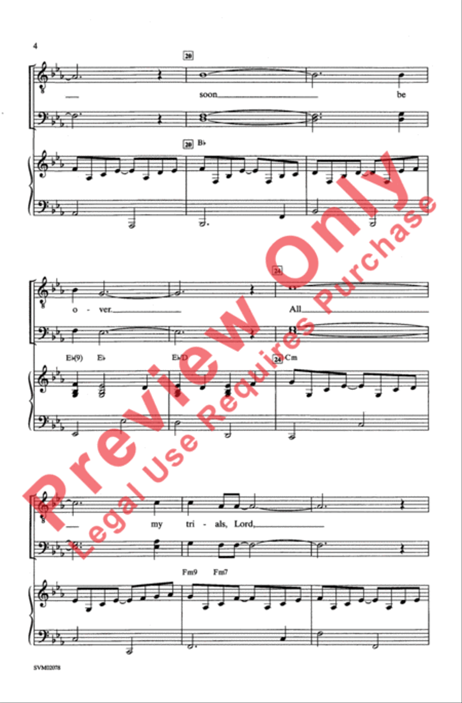 All My Trials - TBB 3-Part scores gallery preview page 4