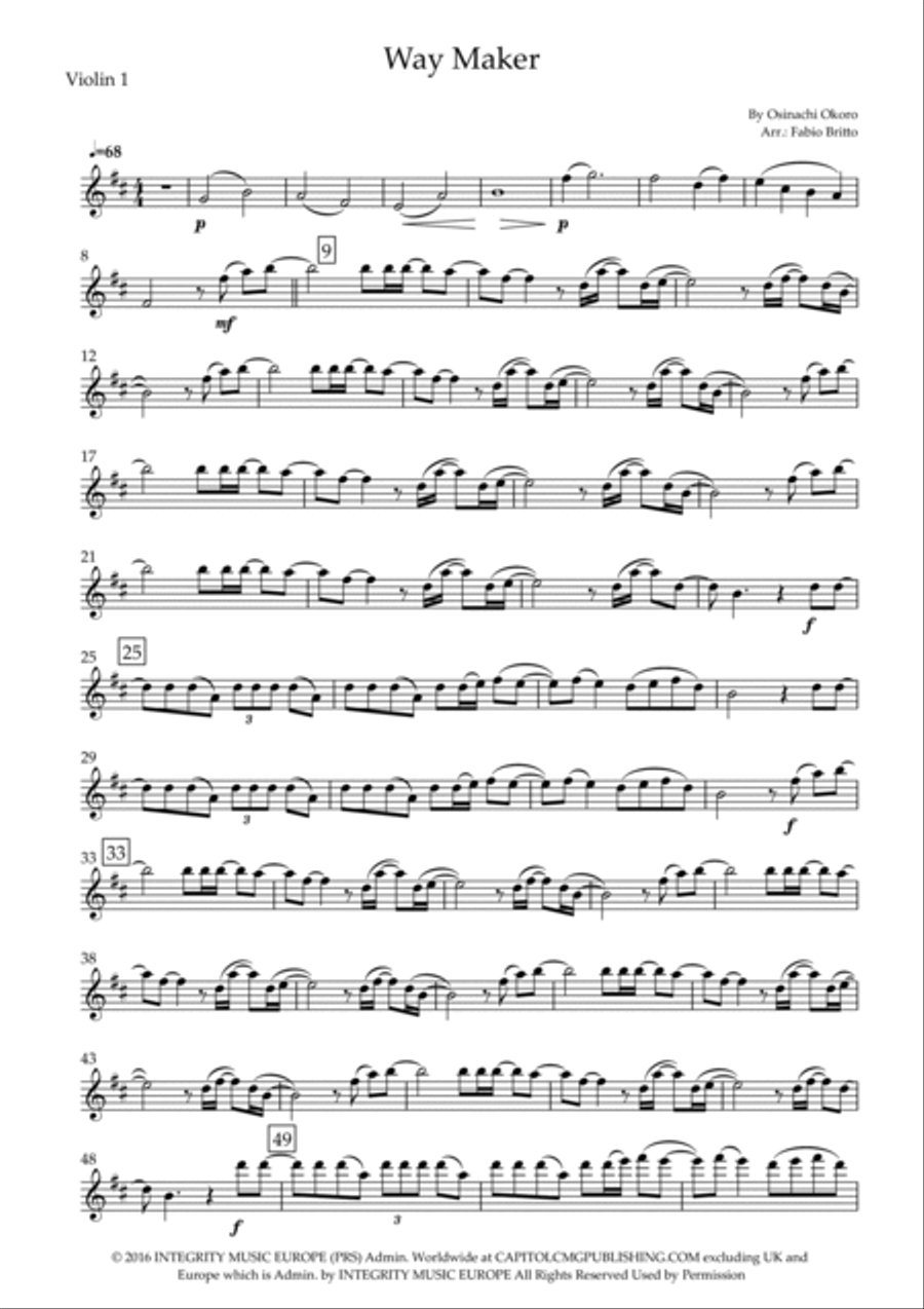 Way Maker String Quartet scores gallery preview page 5