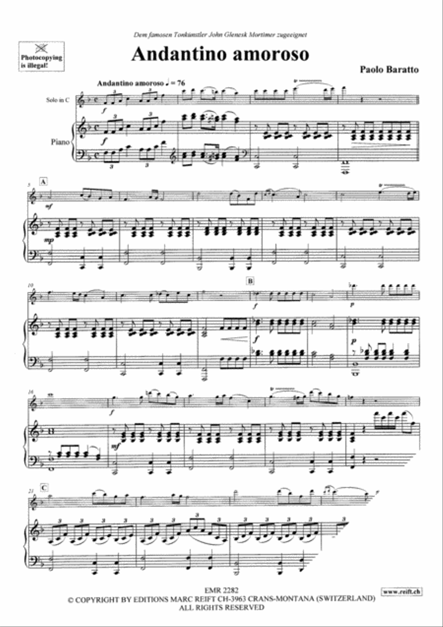 Andantino Amoroso Double Bass scores gallery preview page 3