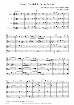 Sonata Op.34-5 for String Quartet