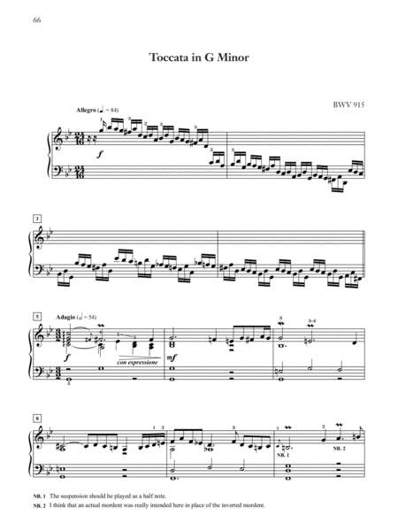 Seven Toccatas, BWV 910--916