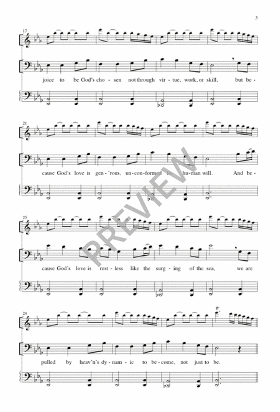 We Rejoice to Be God's Chosen 4-Part scores gallery preview page 3