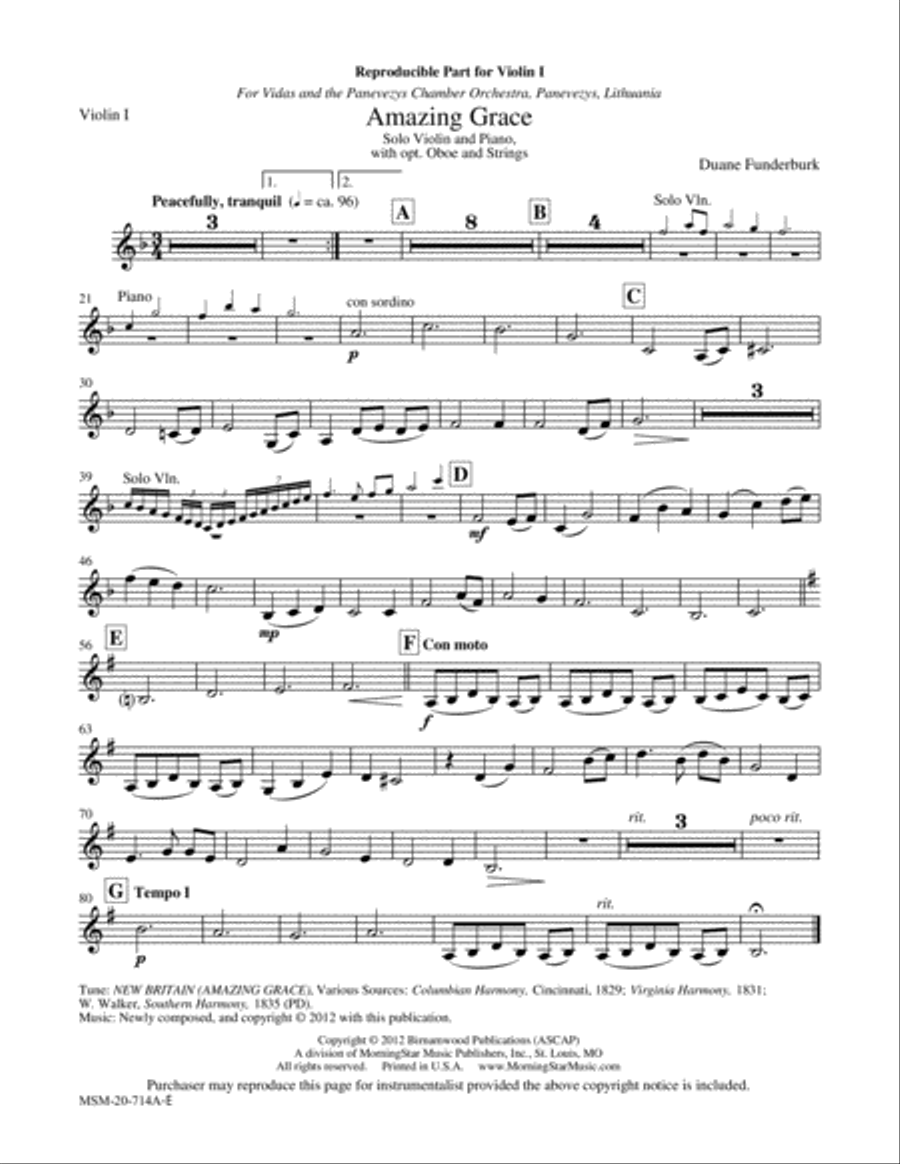 Amazing Grace Oboe scores gallery preview page 2