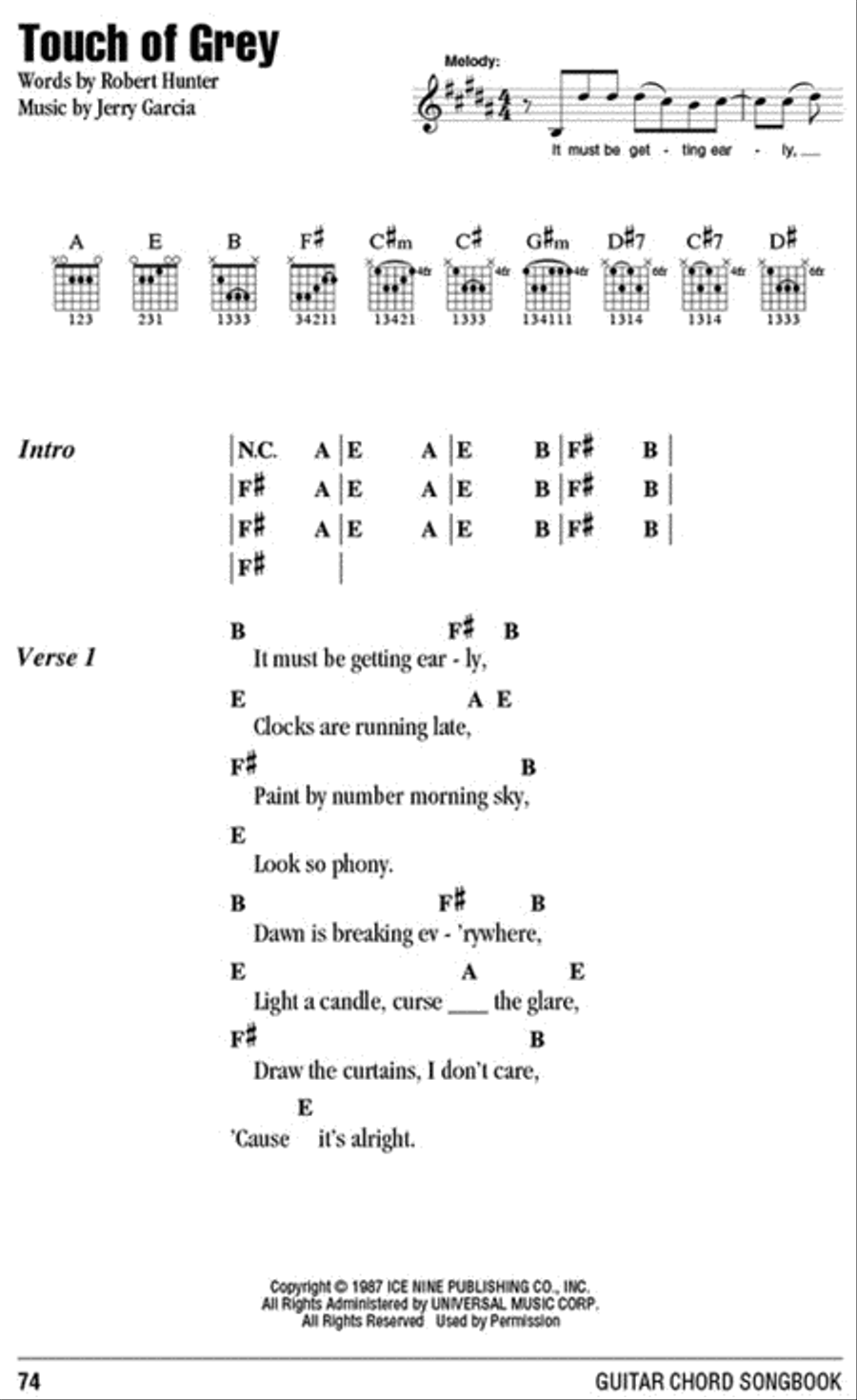 Grateful Dead – Guitar Chord Songbook Guitar scores gallery preview page 4