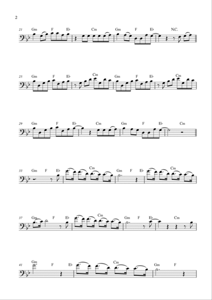 I'm Good (blue) I'm Good (blue) Trombone Solo scores gallery preview page 2