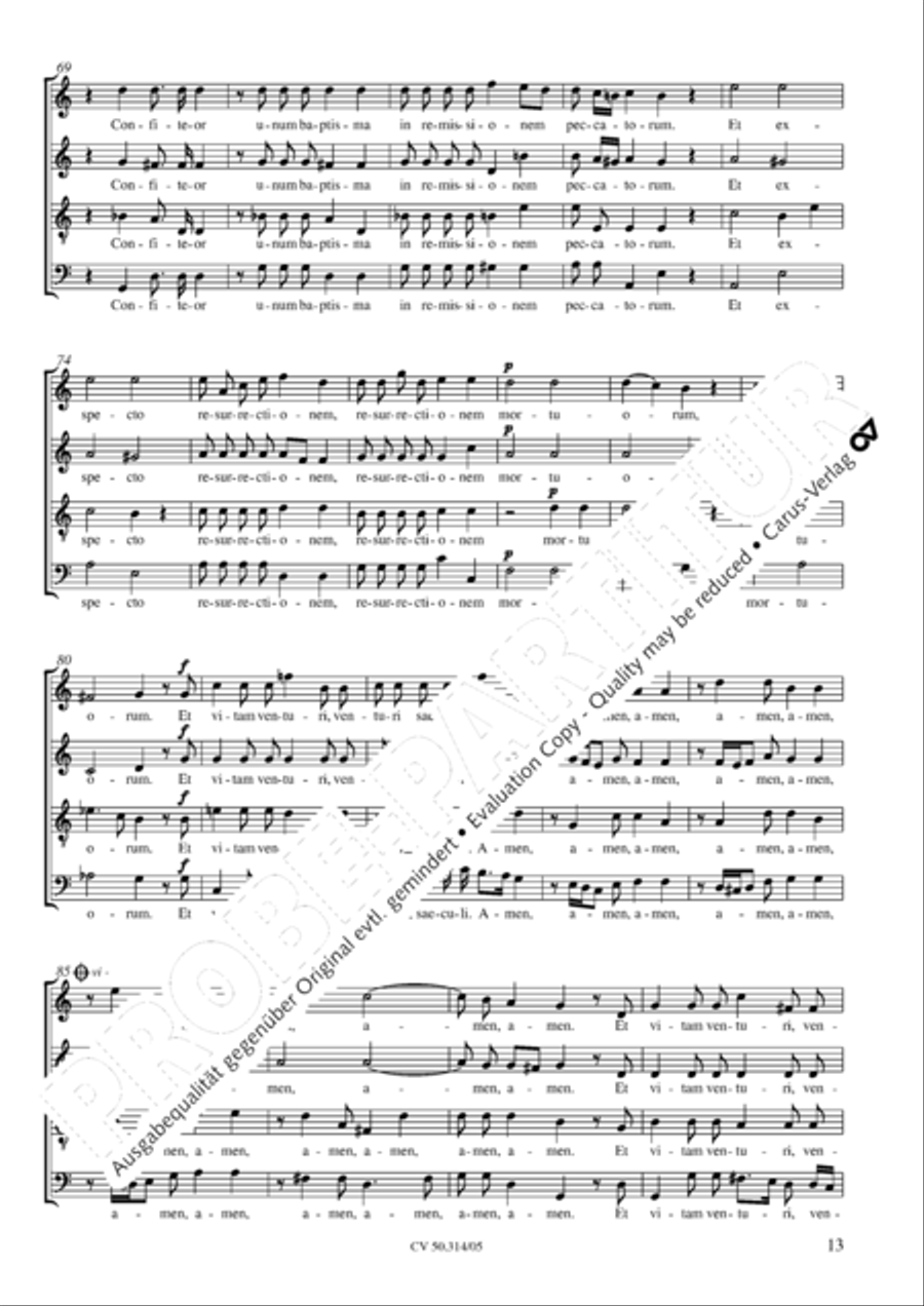 Missa Sancti Joannis Nepomuceni 4-Part scores gallery preview page 14