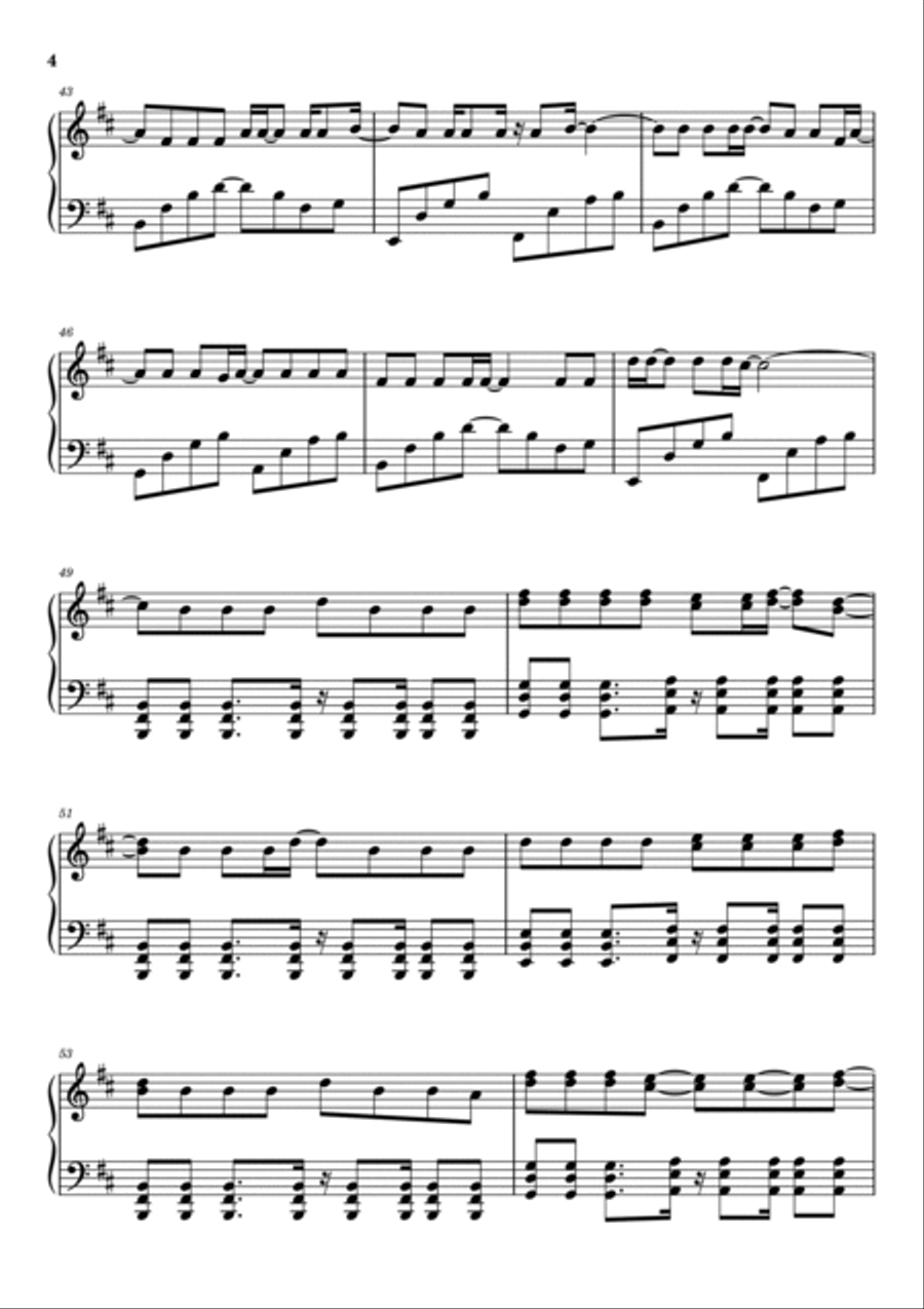 Kryptonite Piano Solo scores gallery preview page 4